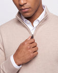 Quarter-zip sweater - Khaki