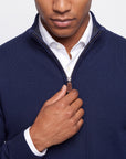 Quarter-zip sweater - Royal Blue