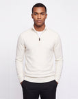 Quarter-zip sweater - White