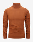 Ribbed Turtleneck - Brick