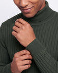 Ribbed Turtleneck - Hunter Green