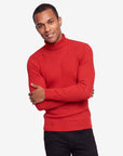 Ribbed Turtleneck - Red
