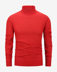 Ribbed Turtleneck - Red