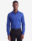 Stretch Must Have Solid Dress Shirt - Blue
