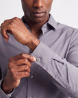 Stretch Must Have Solid Dress Shirt - Grey