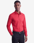 Stretch Must Have Solid Dress Shirt - Red