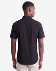 Solid Stretch Short Sleeve Shirt - Black