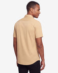 Solid Stretch Short Sleeve Shirt - Gold