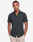 Solid Stretch Short Sleeve Shirt - Hunter Green