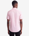 Solid Stretch Short Sleeve Shirt - Pink