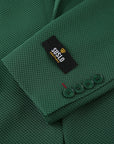 Waffle Textured Blazer - Green