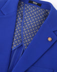 Waffle Textured Blazer - Royal Blue