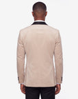 Velvet Shall Lapel Blazer - Champagne