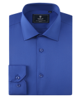 Stretch Must Have Solid Dress Shirt - Blue