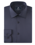 Stretch Must Have Solid Dress Shirt - Navy