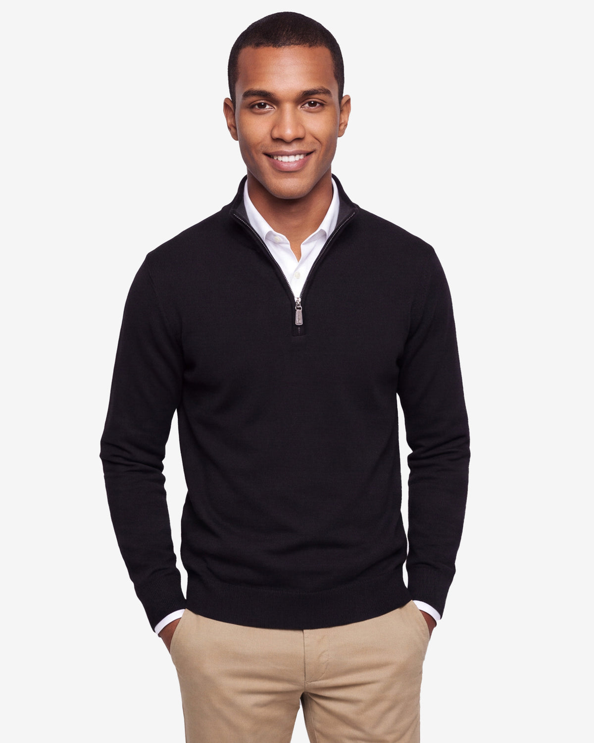 Quarter-zip sweater - Black