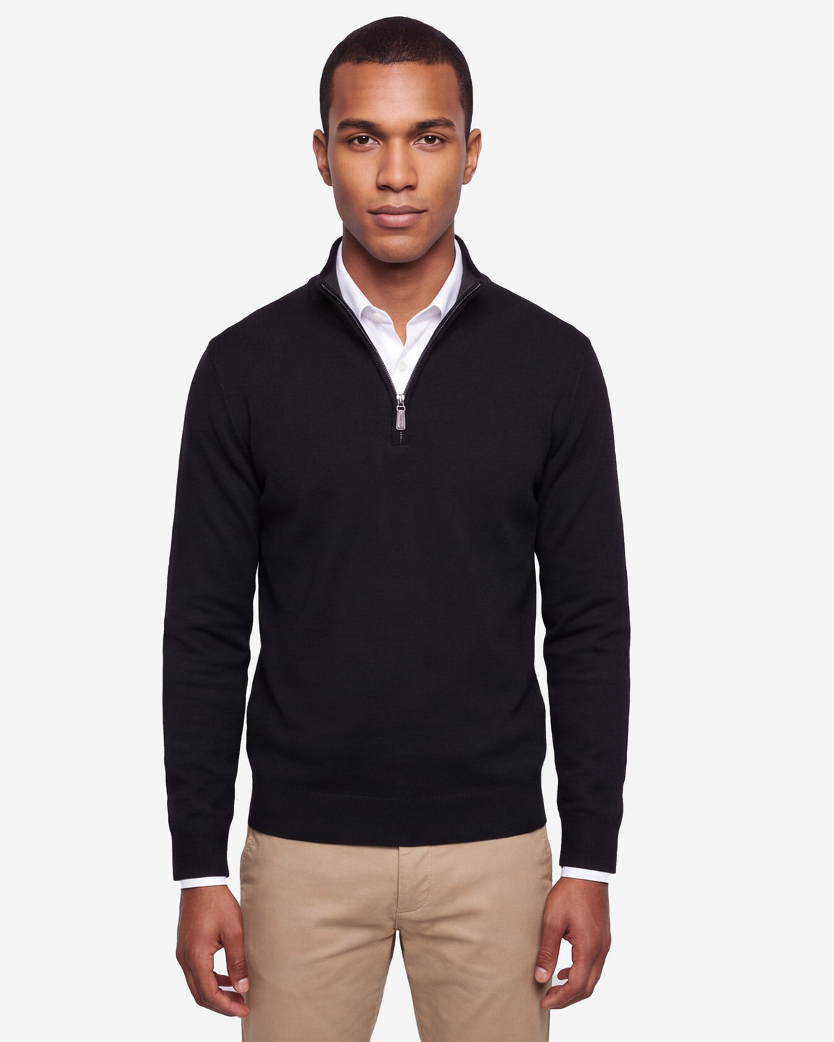 Quarter-zip sweater - Black