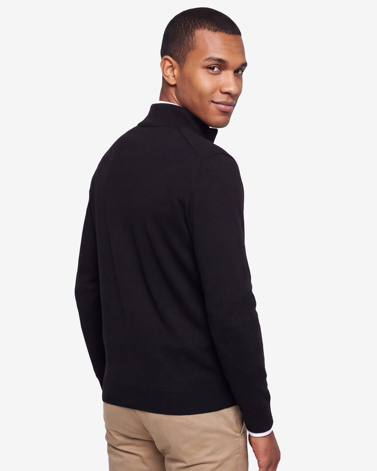 Quarter-zip sweater - Black