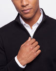 Quarter-zip sweater - Black
