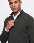 Quarter-zip sweater - Hunter Green