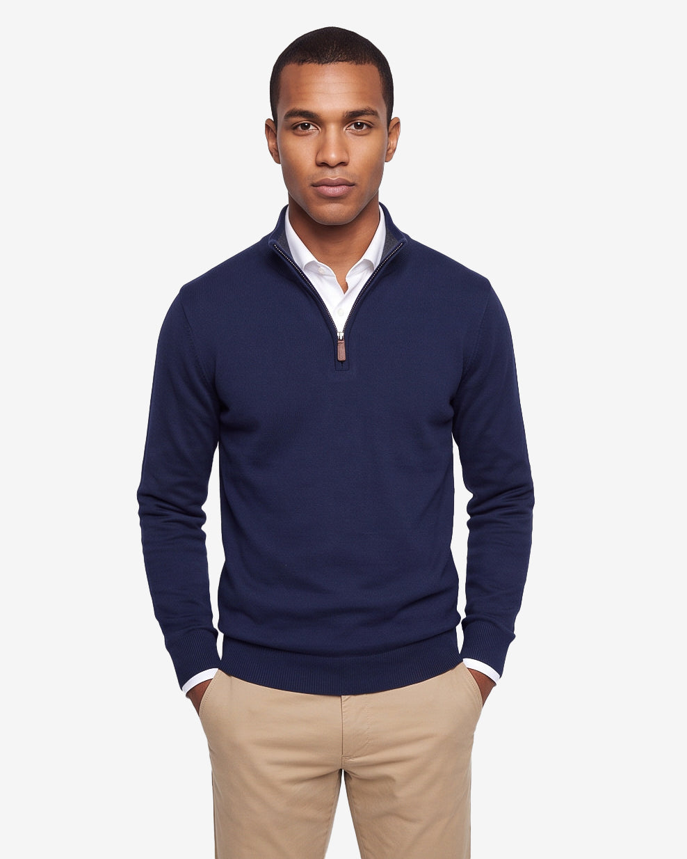 Quarter-zip sweater - Royal Blue