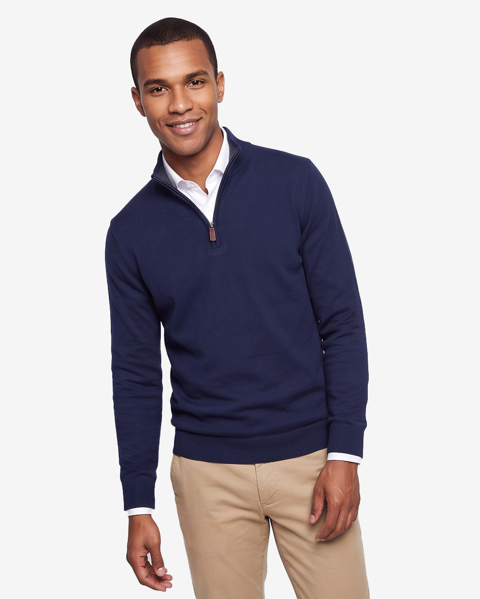 Quarter-zip sweater - Royal Blue