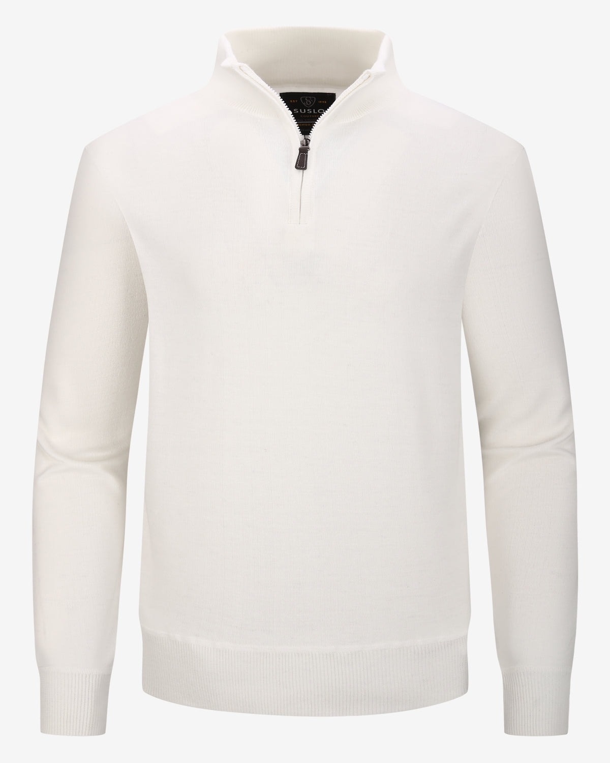 Quarter-zip sweater - White