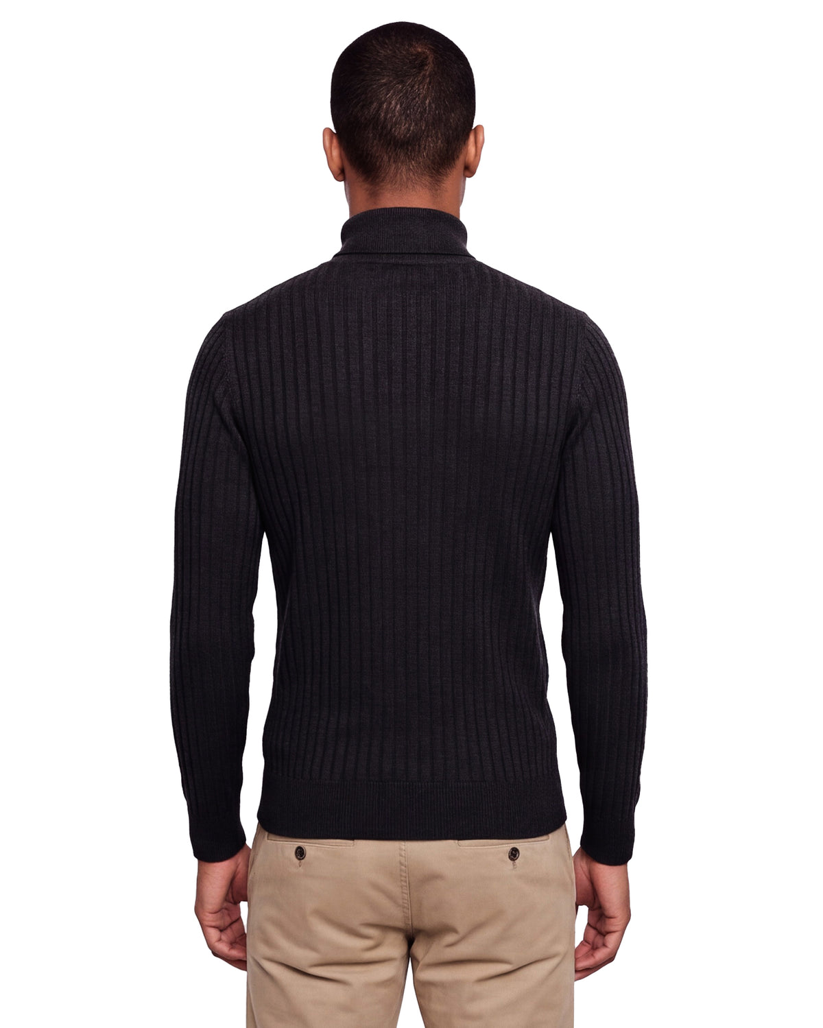 Ribbed Turtleneck - Black