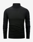 Ribbed Turtleneck - Black