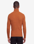 Ribbed Turtleneck - Brick