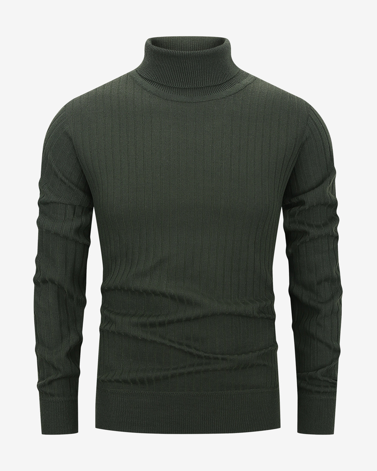 Ribbed Turtleneck - Hunter Green