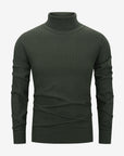 Ribbed Turtleneck - Hunter Green