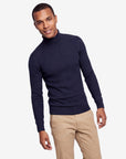 Ribbed Turtleneck - Navy