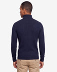 Ribbed Turtleneck - Navy