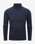Ribbed Turtleneck - Navy