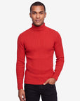 Ribbed Turtleneck - Red