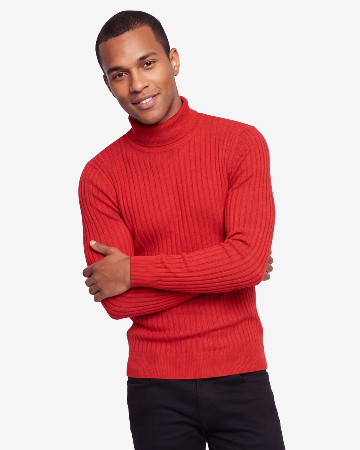 Ribbed Turtleneck - Red