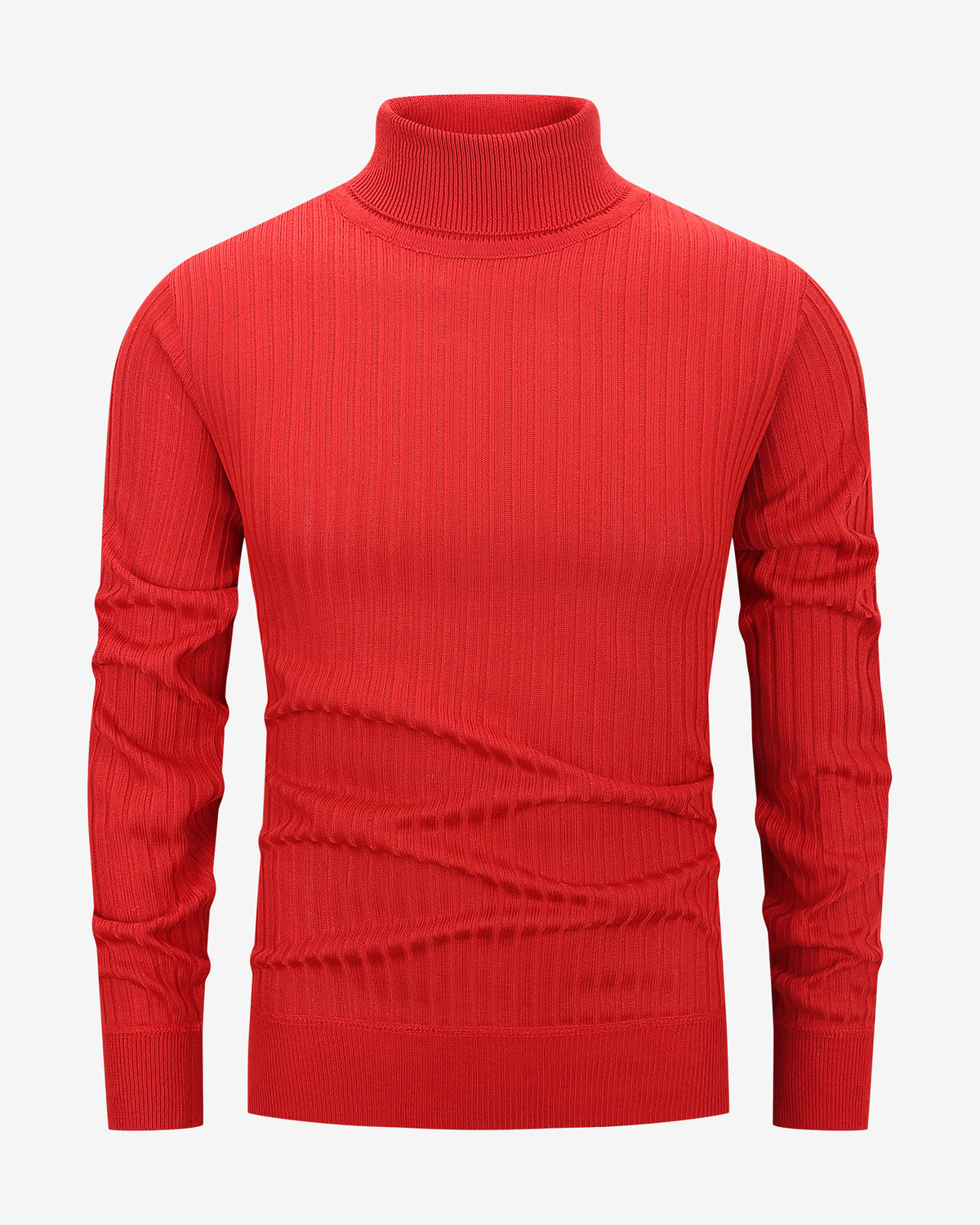Ribbed Turtleneck - Red