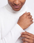 Ribbed Turtleneck - White