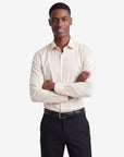 Stretch Must Have Solid Dress Shirt - Beige