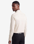 Stretch Must Have Solid Dress Shirt - Beige
