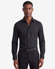 Stretch Must Have Solid Dress Shirt - Black