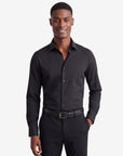 Stretch Must Have Solid Dress Shirt - Black