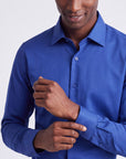 Stretch Must Have Solid Dress Shirt - Blue