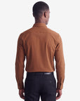 Stretch Must Have Solid Dress Shirt - Brown