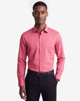 Stretch Must Have Solid Dress Shirt - Dusty Rose