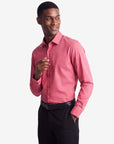 Stretch Must Have Solid Dress Shirt - Dusty Rose