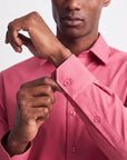 Stretch Must Have Solid Dress Shirt - Dusty Rose