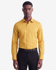Stretch Must Have Solid Dress Shirt - Gold