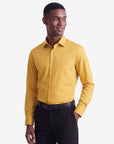 Stretch Must Have Solid Dress Shirt - Gold